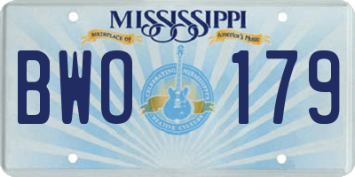MS license plate BWO179