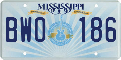 MS license plate BWO186
