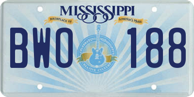 MS license plate BWO188