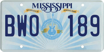 MS license plate BWO189