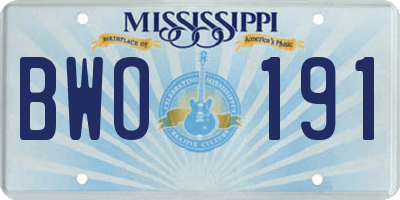 MS license plate BWO191