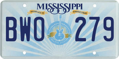 MS license plate BWO279
