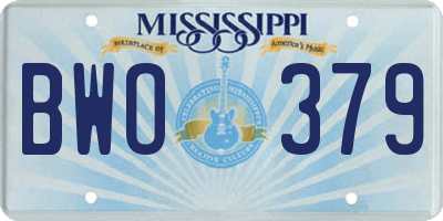 MS license plate BWO379