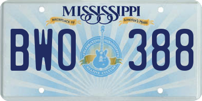 MS license plate BWO388