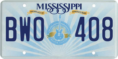 MS license plate BWO408