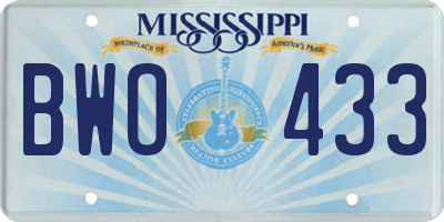 MS license plate BWO433