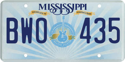 MS license plate BWO435