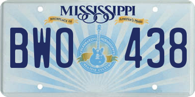 MS license plate BWO438