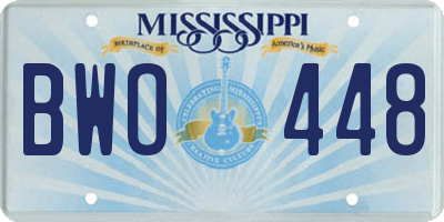 MS license plate BWO448