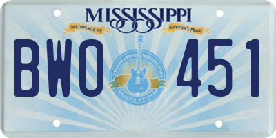 MS license plate BWO451