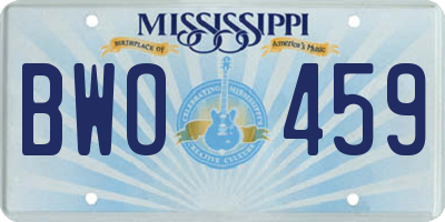 MS license plate BWO459