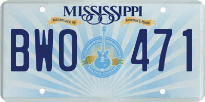 MS license plate BWO471