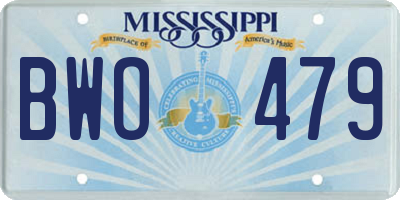MS license plate BWO479