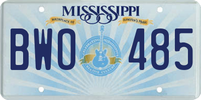 MS license plate BWO485