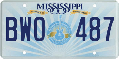MS license plate BWO487