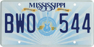 MS license plate BWO544