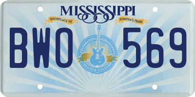 MS license plate BWO569