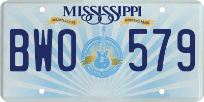 MS license plate BWO579