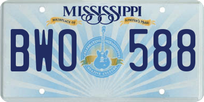 MS license plate BWO588