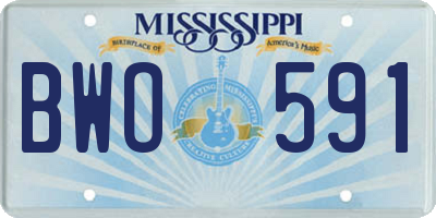MS license plate BWO591