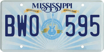 MS license plate BWO595