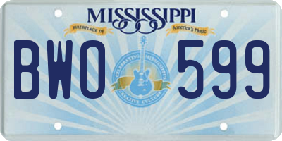 MS license plate BWO599