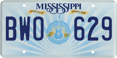 MS license plate BWO629