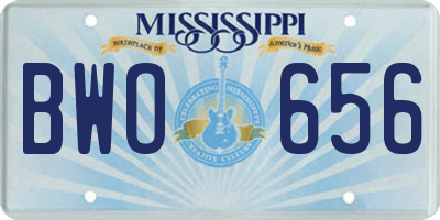 MS license plate BWO656