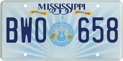 MS license plate BWO658