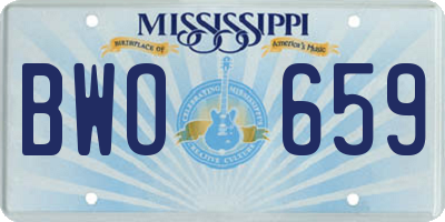 MS license plate BWO659