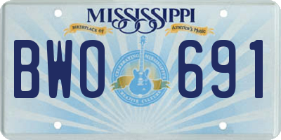MS license plate BWO691