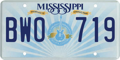 MS license plate BWO719