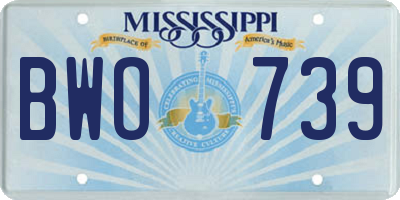 MS license plate BWO739