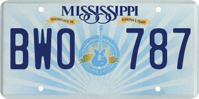 MS license plate BWO787