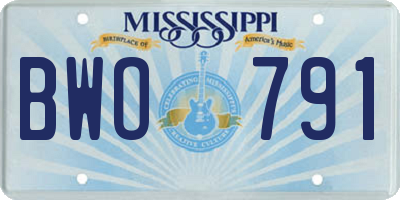 MS license plate BWO791