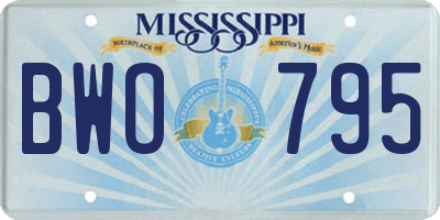 MS license plate BWO795