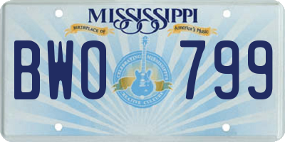 MS license plate BWO799