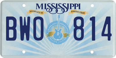 MS license plate BWO814