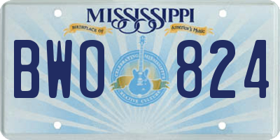 MS license plate BWO824