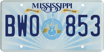 MS license plate BWO853