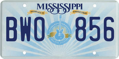 MS license plate BWO856
