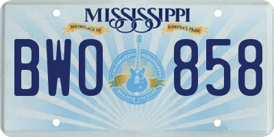 MS license plate BWO858