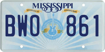 MS license plate BWO861