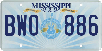 MS license plate BWO886