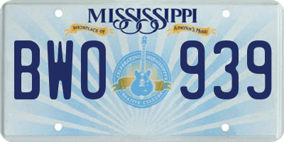 MS license plate BWO939