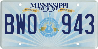 MS license plate BWO943