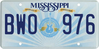 MS license plate BWO976
