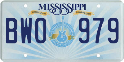 MS license plate BWO979