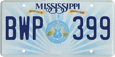MS license plate BWP399