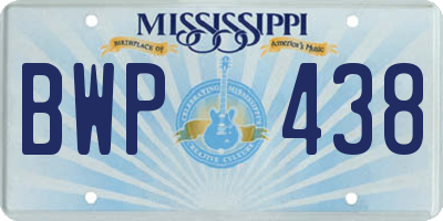 MS license plate BWP438